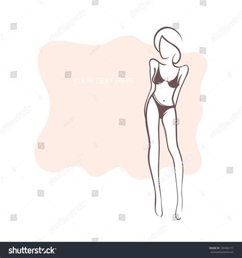 Beautiful Sexy Girl Bikini Beach Swimsuit Stock Vector Royalty Free 736462117 Shutterstock