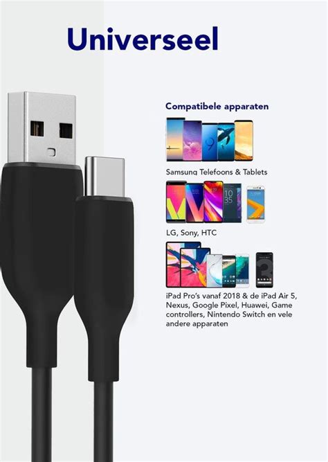 Easeware Usb C Data En Laadkabel A Snellader Kabel Type C Naar