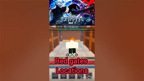 All red gates locations in Jujutsu zero #roblox #viral #shorts #reels