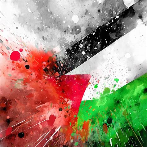 Vibrant Flag Of Palestine Stock Illustration Illustration Of