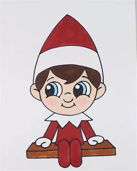 How To Draw A Christmas Elf Easy Drawing Projects