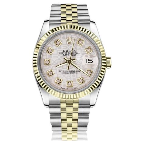 Rolex Mm Datejust Two Tone White Color Jubilee Dial With