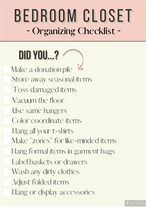 10 Printable Closet Cleaning Guides — Closet Cleaning Tips Parade