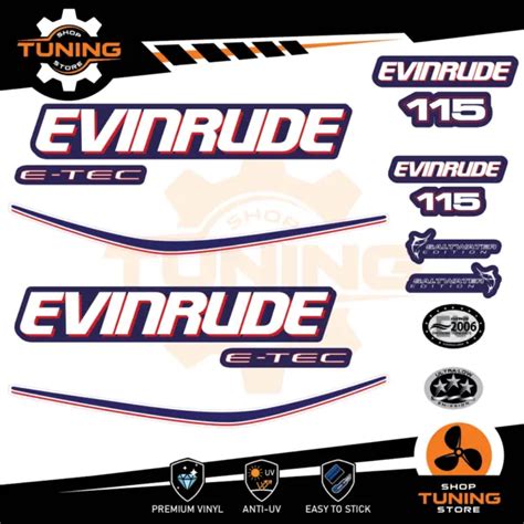 Kit D Autocollants Pour Moteur Hors Bord Evinrude E Tec Ch C Eur