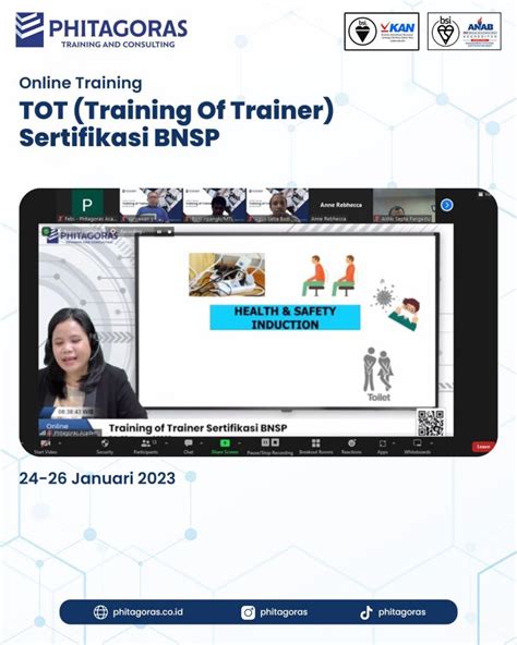 Online Training Of Trainer TOT Sertifikasi BNSP Training Ahli K3