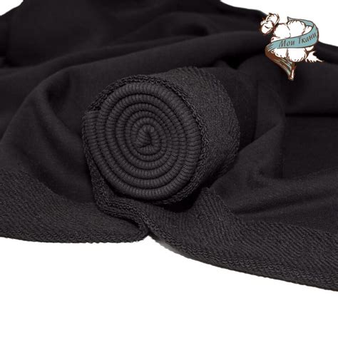 Купить футер 3х нитка петля диагональ, цв. черный в магазине Мои Ткани