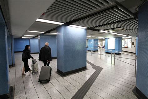 Pillars Everywhere On The Interchange Passageway Between The Kwun Tong