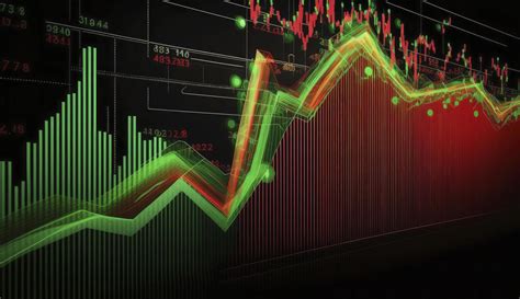 Stock Market Trading Graph In Red And Green Color As Economy 3D