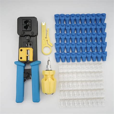 RJ45 Crimper Hand Netzwerk Werkzeuge Set Schraubendreher RJ12 Cat5 Cat6