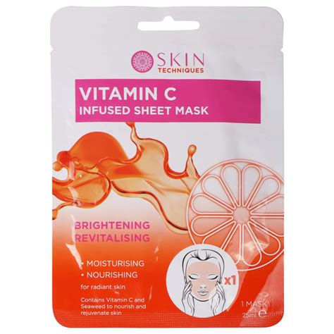 Skin Techniques Vitamin C Infused Sheet Mask Skincare Bandm