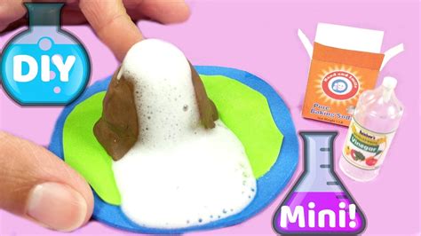 DIY Miniature Erupting Volcano Supplies Vinegar Baking Soda How