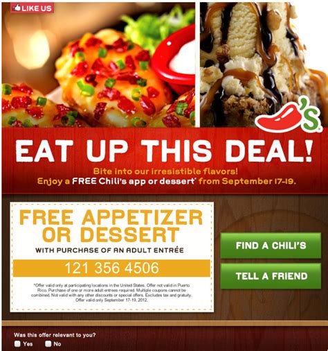 Chili S Free Appetizer Coupon Free Devina Blondelle