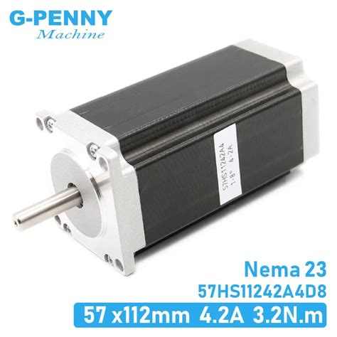 Motor Paso A Paso Nema23 57x112mm 4 2A 3 2Nm D 8mm CNC Motor Paso A