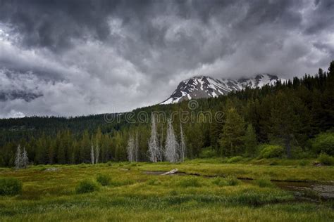 Storm Clouds Hat Creek And Lassen Peak Lassen Volcanic National Park