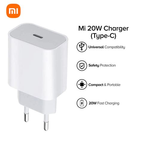 XIAOMI Mi 20W Charger Type C Compact Portable Supports PD High