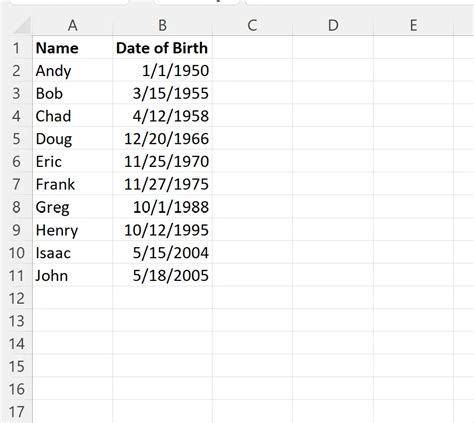 Hoe De Gemiddelde Leeftijd In Excel Te Berekenen Met Voorbeeld