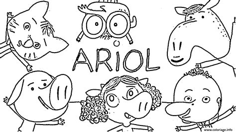 Coloriage Ariol Le Pilote Jecolorie