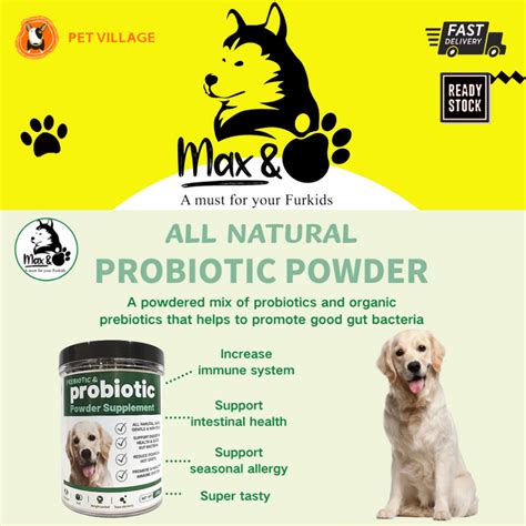 Max And Paw All Natural Organic Prebiotic And Probiotic Pet Supplement