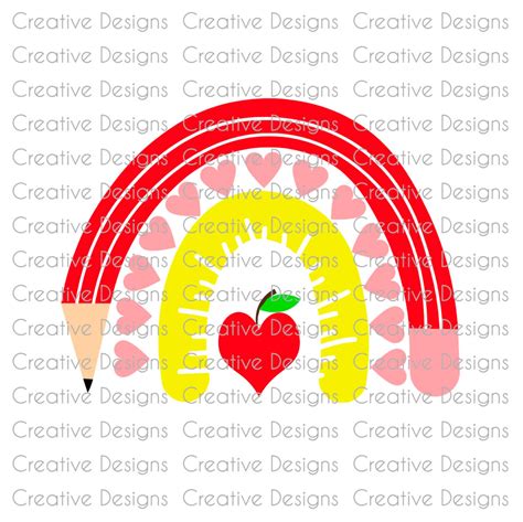 Teacher Rainbow SVG File PNG File Digital File Teacher - Etsy