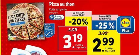 Promo Pizza Au Thon Chez Lidl Icatalogue Fr