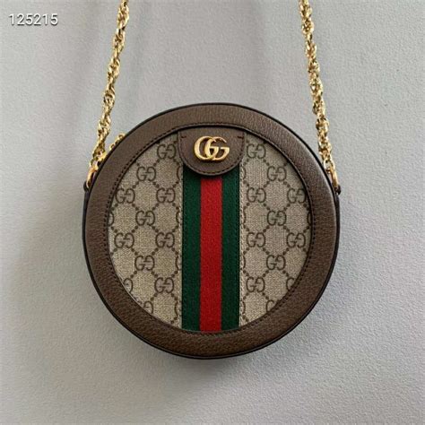 Gucci Gg Women Ophidia Mini Gg Round Shoulder Bag Beige Lulux