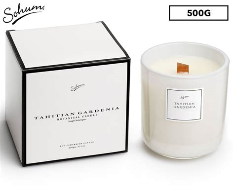 Sohum Tahitian Gardenia Parade Eco Cedarwick Candle 500g Au