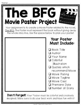 The BFG Project: Make a Movie Poster! (The BFG Book Report activity)