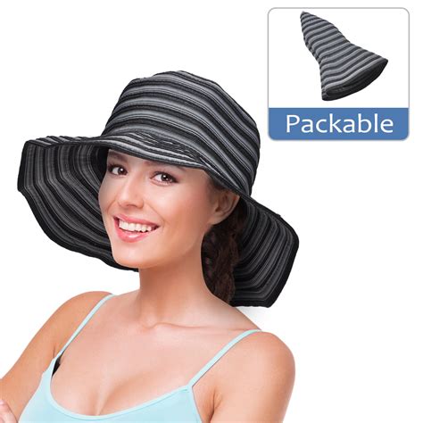 Women Floppy Sun Hats W Wide Brim Summer Beach Uv Protection Foldable Gardening Hiking Cap