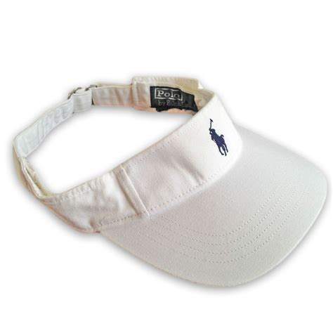 Polo Ralph Lauren Visor Cap Hat White + Navy Pony. Tennis & Golf. Special Price Visor Cap, Hats ...