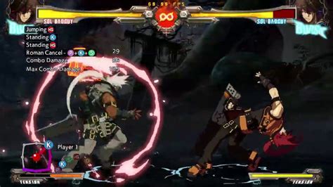 Guilty Gear Xrd Rev Sol Bnb Combo J H K H Rrc Beginner Youtube