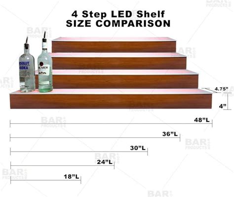 Led Bar Shelf Liquor Bottle Display Tier Length Etsy Uk