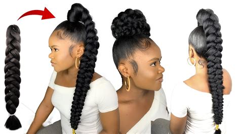 DIY DETACHABLE BUTTERFLY PONYTAIL USING EXPRESSION BRAID EXTENSION