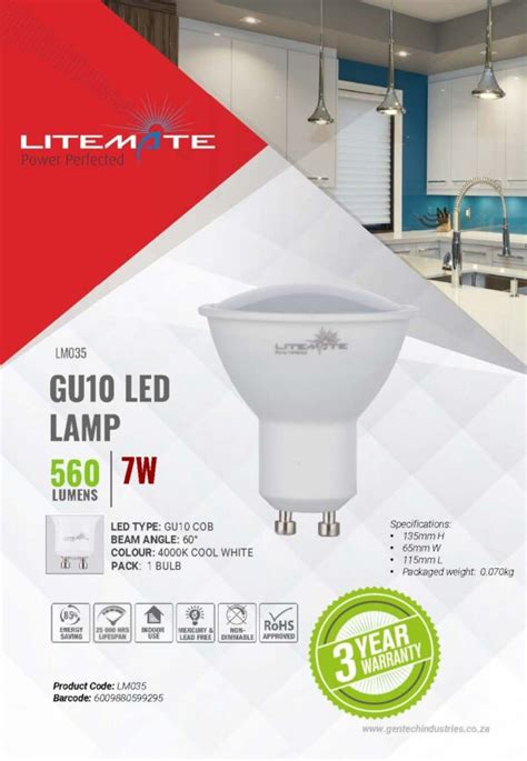 Litemate Gu Cob Led Lamp Watt Gentech