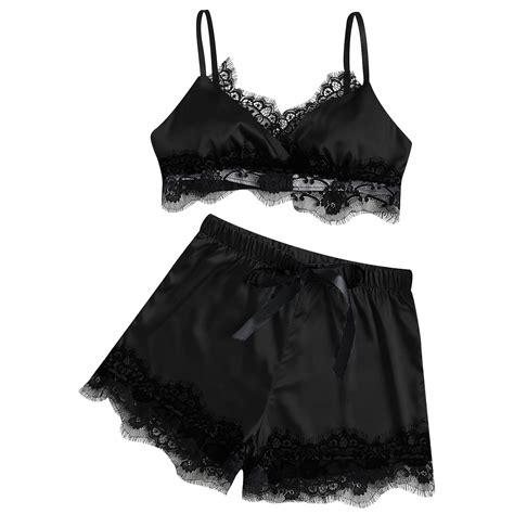 Hot Sl Sexy Bra Underwear Set For Women Women Sexy Tops Shorts Lace Bowknot Nightdress