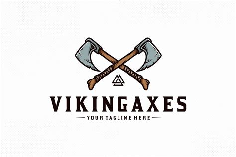 Viking Warrior Axe Logo Template Graphic By Vectorwithin Creative Fabrica