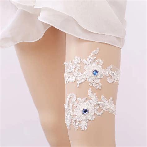 Gtglad White Womens Sexy Garter Lace Belt Legs Ring Harness Bridal Garter Set Crystal