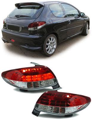 Clear Led Rear Tail Lights Lamps For Peugeot Hatchback Model