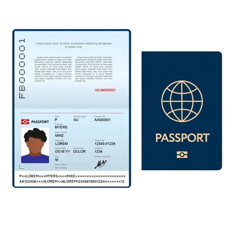 International Passport Vector Character Identification With Citizenship And Residence Permit