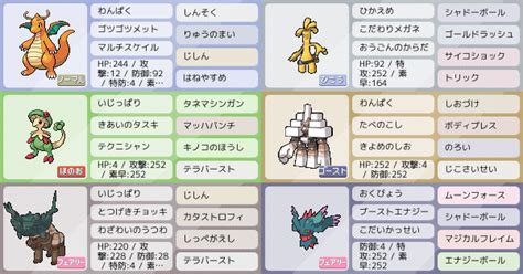 S6シングル カイリューサフゴ構築｜ポケモンパーティ構築｜ポケモン徹底攻略