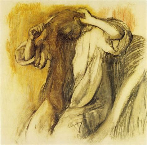 Edgar Degas Woman Combing Her Hair Edgar Degas Degas Canvas Prints