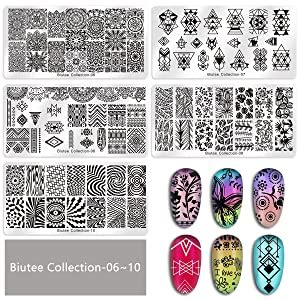 Biutee Nail Art Stamping Pcs Plantillas Para U As Estampacion U As