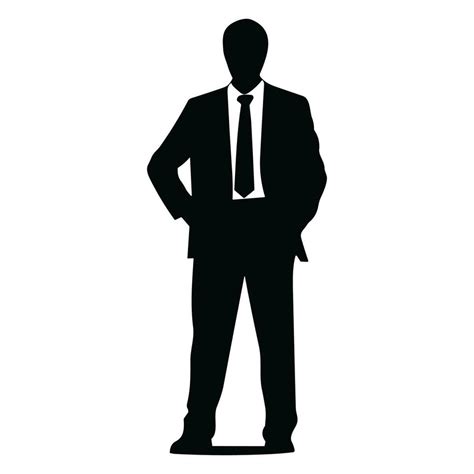 A Businessman Vector Silhouette A Man Vector Isolated On A White Background A Corporate Person