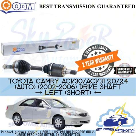 TOYOTA CAMRY ACV30 ACV31 2 0 2 4 AUTO 2002 2006 ODM CYCAR DRIVE