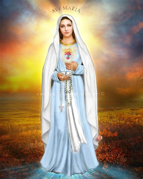 Our Lady Of The Rosary Immaculate Heart Of Mary Catholic Etsy