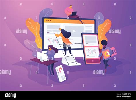 Web Design Development Concept Vector Illustration Stock Vector Image