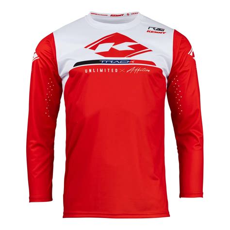 Maillot Cross Kenny Track Raw Rouge Quipement Cross Sur La