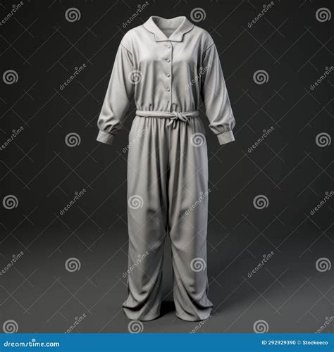 Hyper Realistic White Jumpsuit On Dark Background Zbrush Style Stock