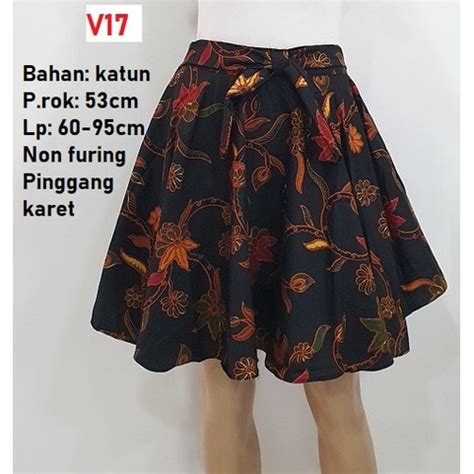 Jual Rok Klok Batik Pendek Talita TL21 Shopee Indonesia