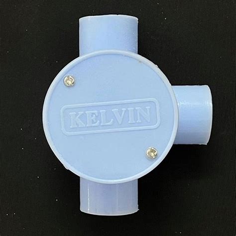 Kelvin Round 25mm 3 Way PVC Junction Box For Electrical Fitting At