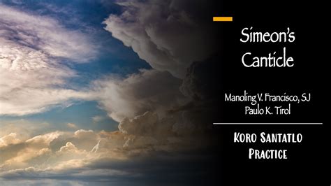 Simeon S Canticle Manoling V Francisco Sj Koro Santatlo Practice